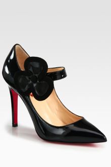 Christian Louboutin Pensee 120m Patent Leather Suede Pumps - Lyst