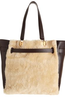 Christian Louboutin Shearling Large Sybil Shopper - Lyst