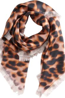 David Szeto Ikat Leopard Print Square Scarf - Lyst