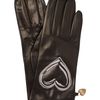 Moschino Cheap & Chic Scribble Heart Leather Gloves in Black - Lyst