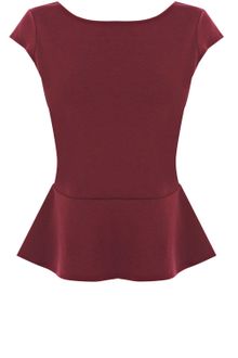 Oasis Short Sleeve Ponte Peplum Top - Lyst