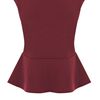 Oasis Short Sleeve Ponte Peplum Top in Purple (dark purple) - Lyst