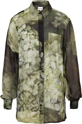 Reiss Printed Oversized Shirt - Lyst