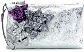 Anya Hindmarch Anya Hindmarch Scrooge Day Metallic Clutch - Lyst