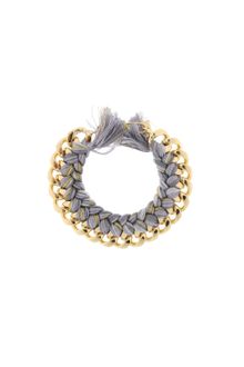 Aurelie Bidermann Do Brazil Bracelet in Golden Metal and Braided Cotton Threads - Lyst