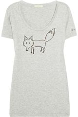 Burberry Brit Fox-Print Cotton-Blend T-Shirt