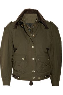 Burberry Prorsum Cropped Cotton Jacket - Lyst