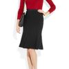 Donna Karan New York Pleated Woolblend Crepe Skirt in Black - Lyst