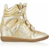 Isabel Marant Bird Metallic Leather Sneakers in Gold - Lyst