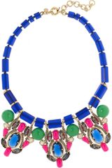 J.Crew Three Station Crystal and Bead Necklace