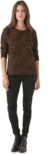 Madewell Stacey Animal Print Pullover - Lyst