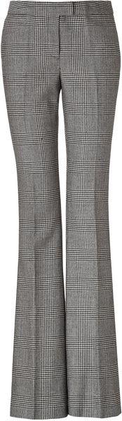 Rachel Zoe Blackbeige Wool Glen Plaid Flared Hutton Pants - Lyst