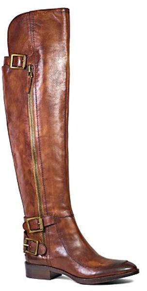 Sam Edelman Over The Knee Flat Moto Boots Paulina - Lyst