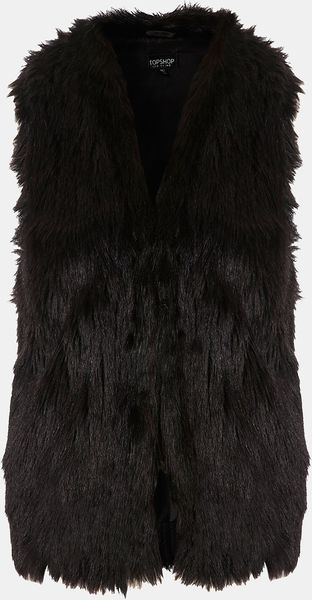 Topshop Topshop Faux Fur Vest - Lyst