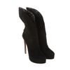 Alaïa Black Blow Boots in Soft Suede with Graphic Ankle Panels in Black - Lyst
