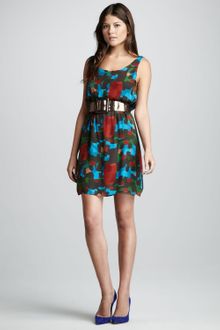 Alice + Olivia Maritza Printed Silk Dress - Lyst