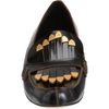 Chloé Goldtone Tipped Fringe Loafer in Black (gold) - Lyst