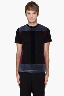 Christopher Kane Black Flock Panel Tshirt - Lyst