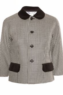 Comme Des Garçons Comme Des Garçons Cropped Tweed Jacket Check - Lyst