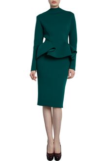 Lanvin Peplum Dress - Lyst