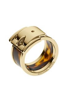 Michael Kors Large Buckle Ring Golden - Lyst