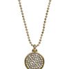 Michael Kors Pave Disc Necklace Golden in Silver (one size) - Lyst