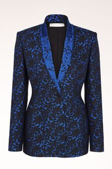 Stella McCartney Cornflower Back Leaf Brocade Jacquard Domiziana Jacket - Lyst