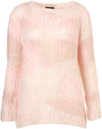 Topshop Knitted Patchwork Jumper - Lyst