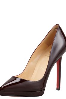 Christian Louboutin Pigalle Patent Platform Red Sole Pump - Lyst