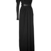 Elie Saab Black Belted Onesleeve Silk Georgette Gown in Black - Lyst