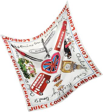 Juicy Couture London Silk Square Scarf - Lyst