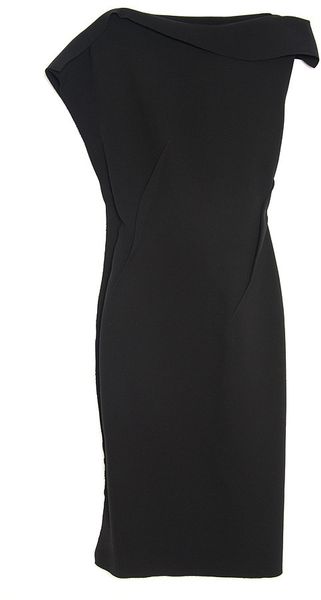 Lanvin Drape Neck Dress - Lyst