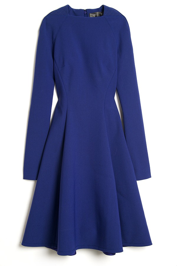 Proenza Schouler Long Sleeve Flare Dress in Blue Lyst