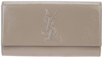 Yves Saint Laurent Logo Clutch - Lyst