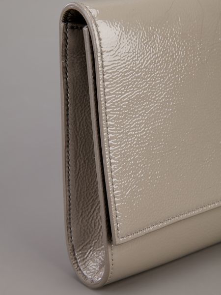 ysl grey clutch