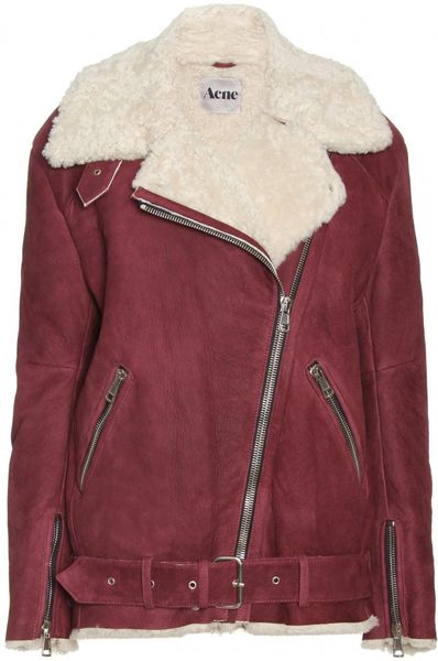 Acne Velocite Lambswool Jacket in Purple (burgundy) - Lyst