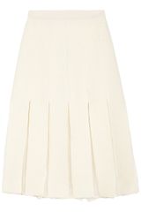 Giambattista Valli Silk Chiffonpaneled Woolblend Bouclé Skirt