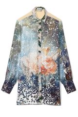 Peter Som Fragonard Pill Print On Twill Blouse