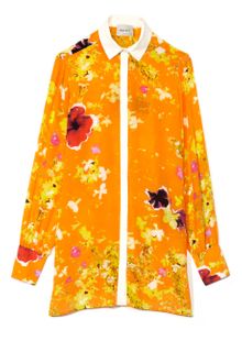 Peter Som Ss Flowers Print On Crepe De Chine Blouse - Lyst