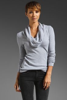 Splendid Thermal Cowl Neck Top - Lyst