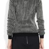 Versace Knitted Metallic Lattice Sweater in Black - Lyst