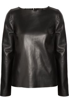 Yves Saint Laurent Leather Top - Lyst