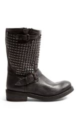 Ash Trash Studded High Biker Boots