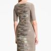 Bcbgmaxazria Sequin Pattern Ponte Dress in Gray (cinder combo) - Lyst
