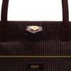Fendi Contrasting Leather Shopper Bag in Brown - Lyst