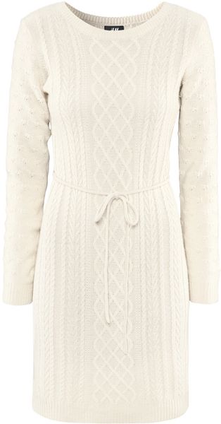 H&m Dress in Beige (natural) - Lyst