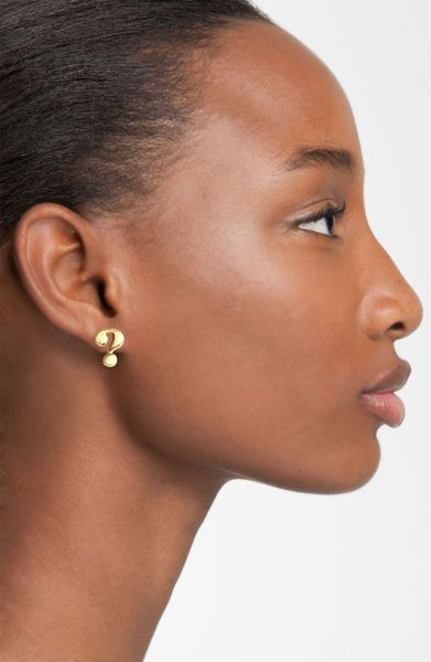 Kate Spade Say Yes Punctuation Stud Earrings in Gold - Lyst