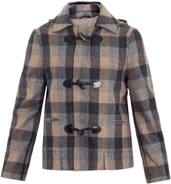 Maison Martin Margiela Plaid Duffle Coat - Lyst