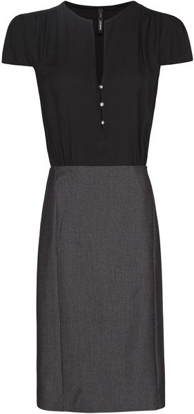 Mango Two Pieces Combi Dress in Black - Lyst