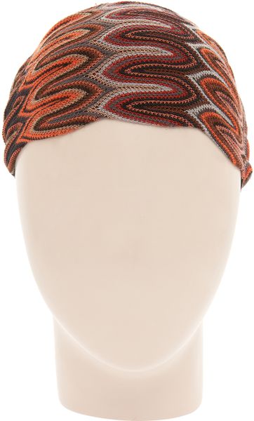Missoni Swirly Elastic Headband in Brown - Lyst